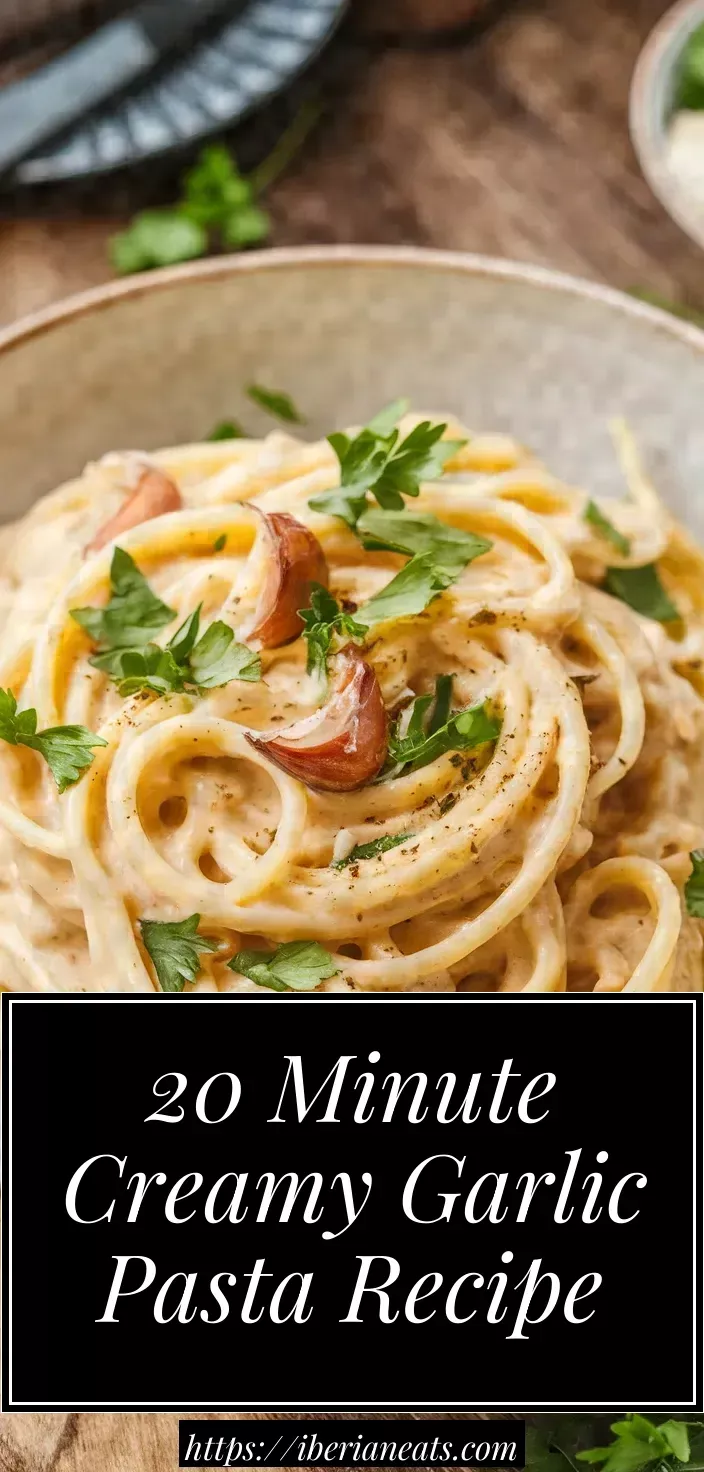 20 Minute Creamy Garlic Pasta Recipe