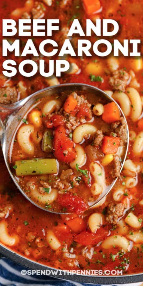 Beef and Macaroni Soup