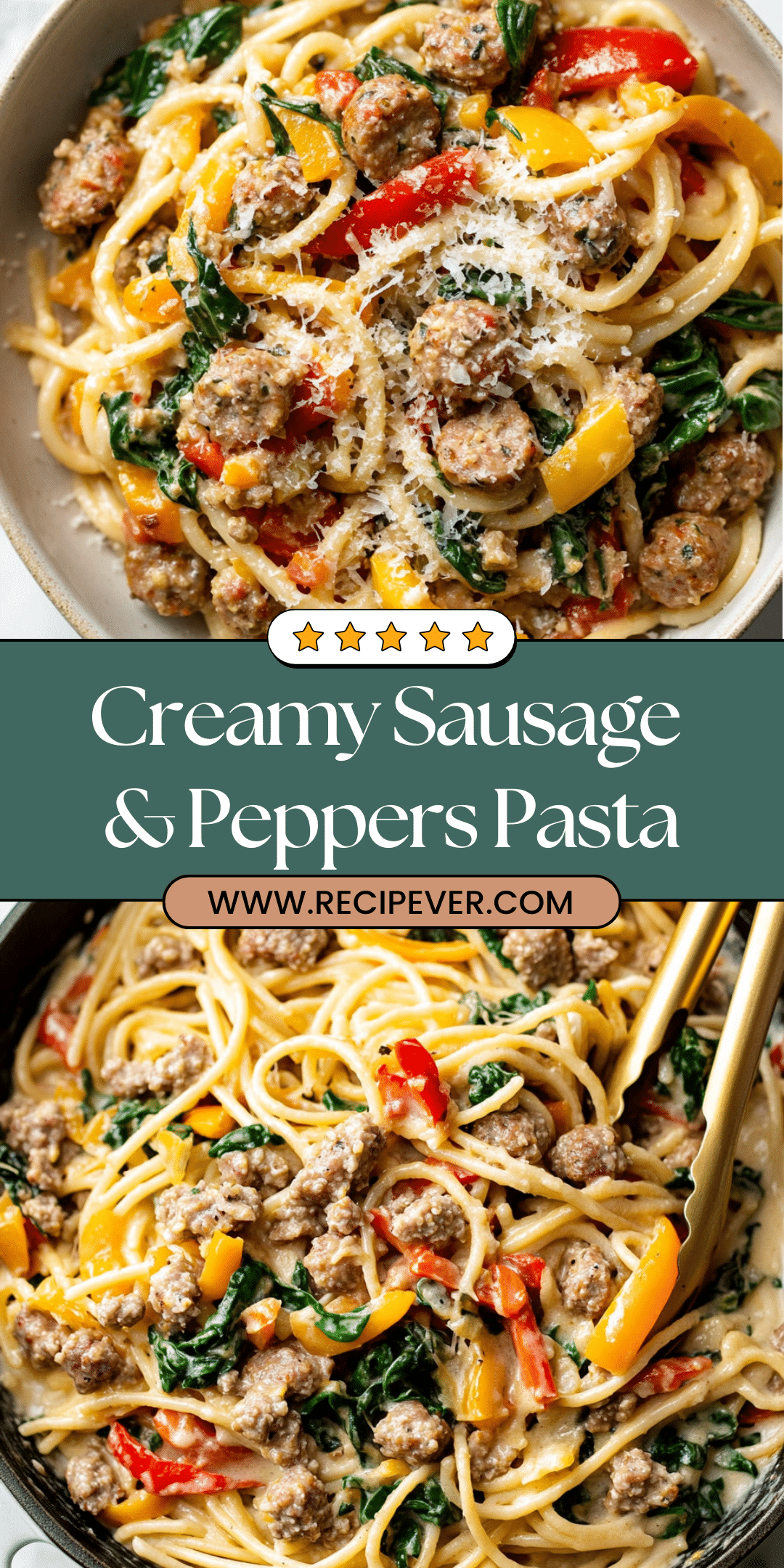 Creamy Sausage and Peppers Pasta Recipe
