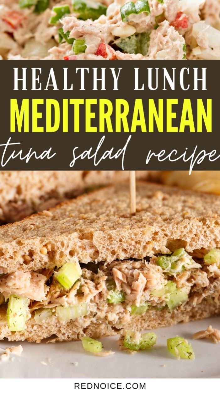 The Ultimate Healthy Mediterranean Tuna Salad Sandwich