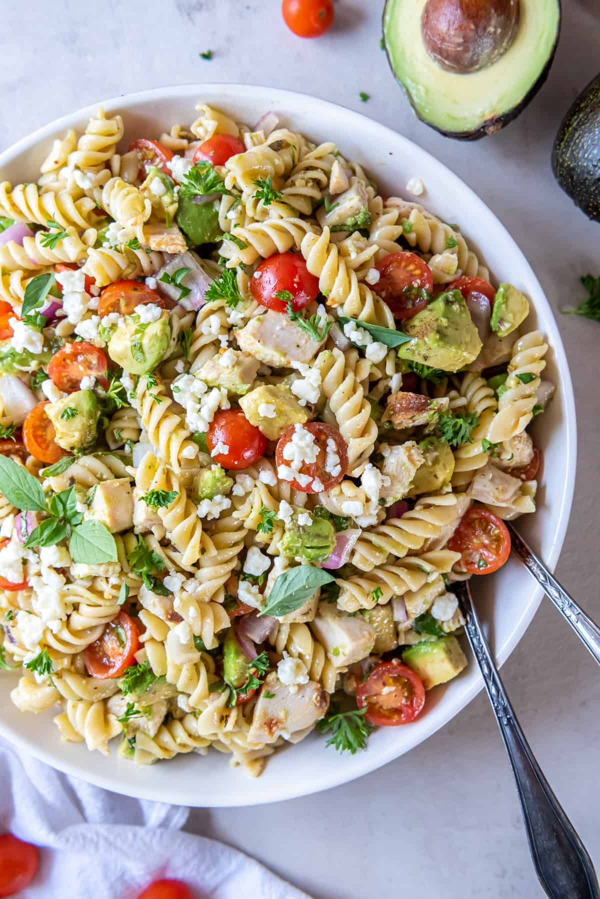 Chicken Avocado Pasta Salad