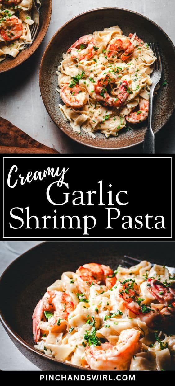 Creamy Garlic Shrimp Pasta Recipe