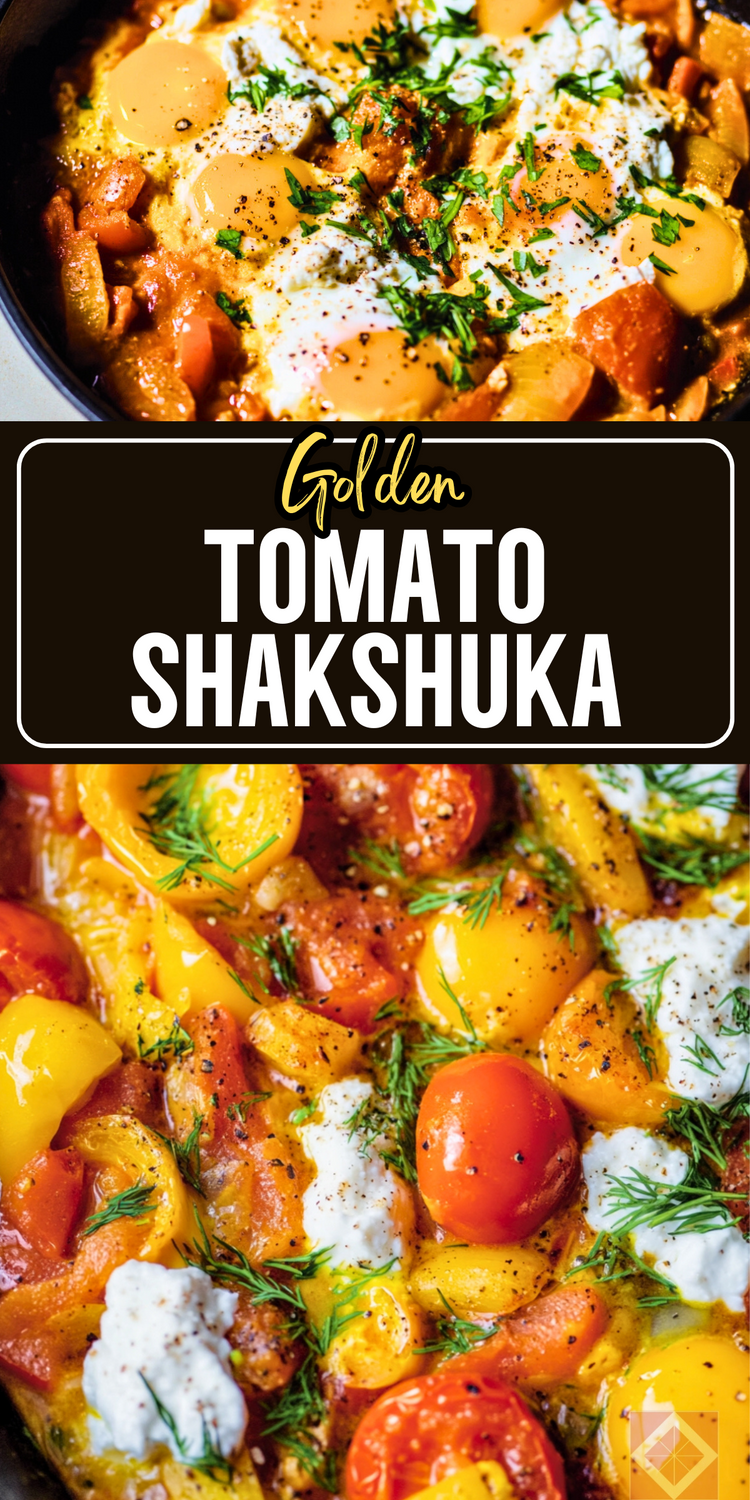 Easy Golden Tomato Shakshuka with Goat Cheese Recipe