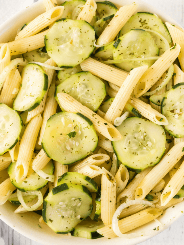 How to make cucumber pasta salad with no mayo