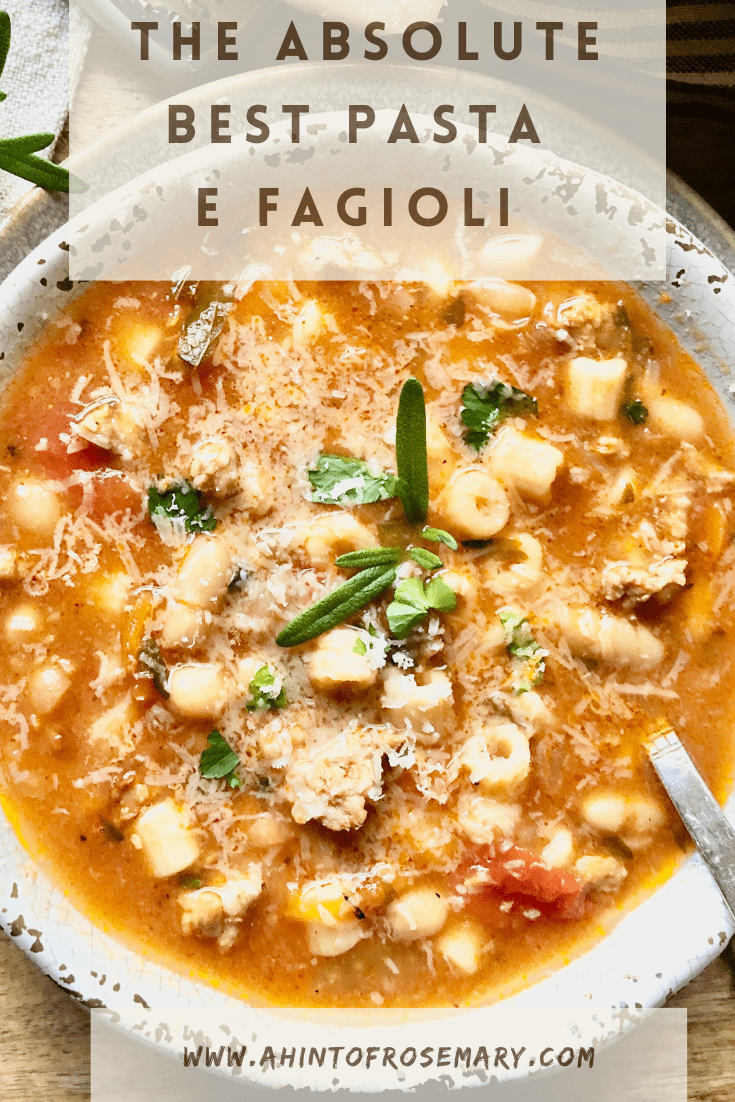 the absolute best pasta e fagioli