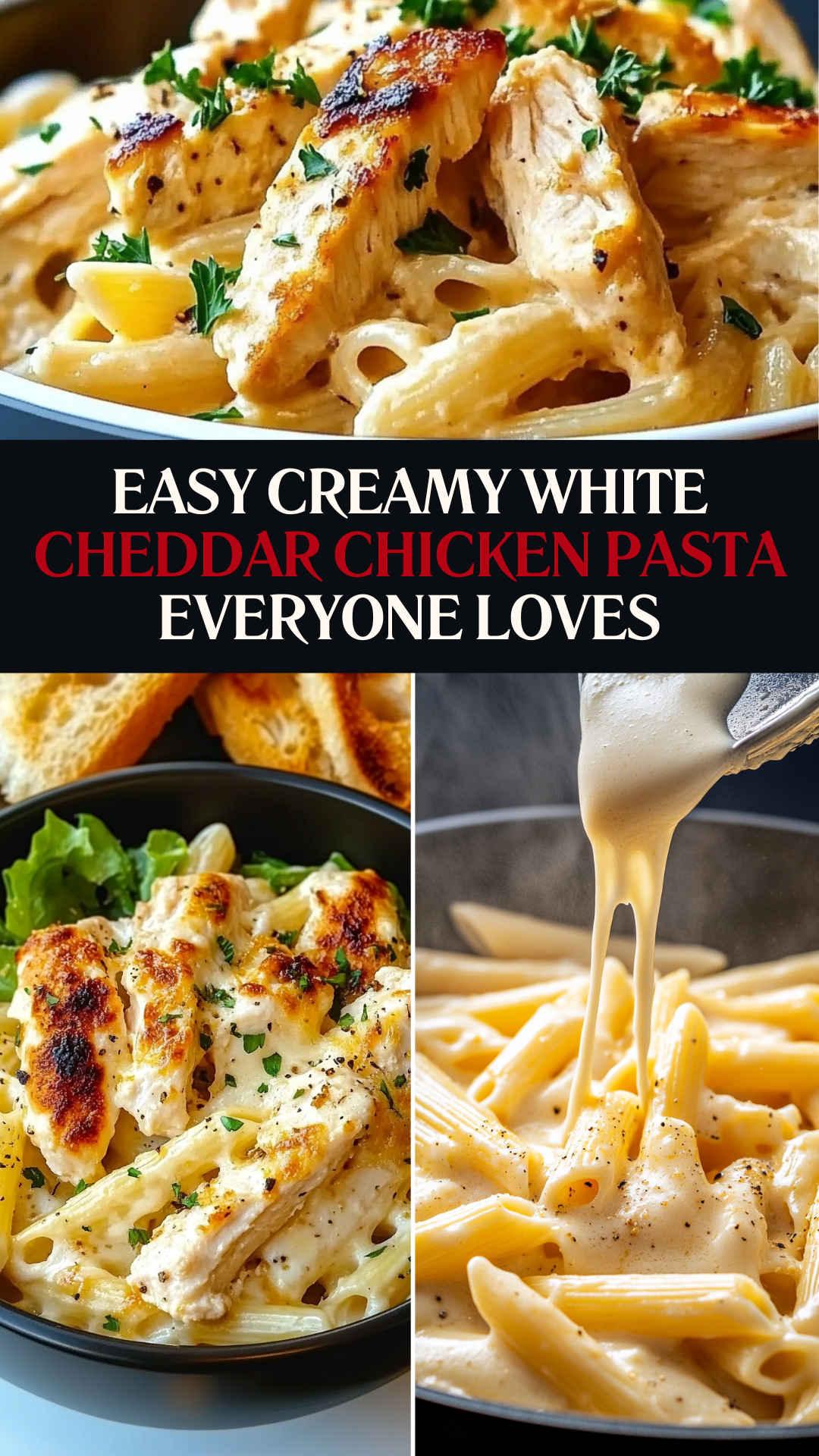The Best Creamy White Cheddar Chicken Pasta You Will Love