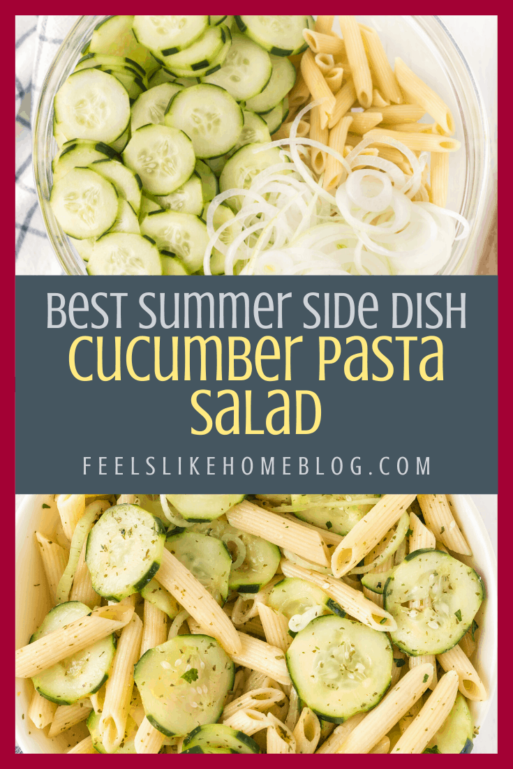 How to make cucumber pasta salad with no mayo