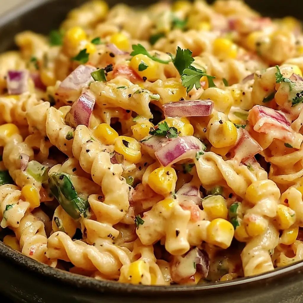 Mexican Street Corn Pasta Salad Recipe | Easy & Flavorful