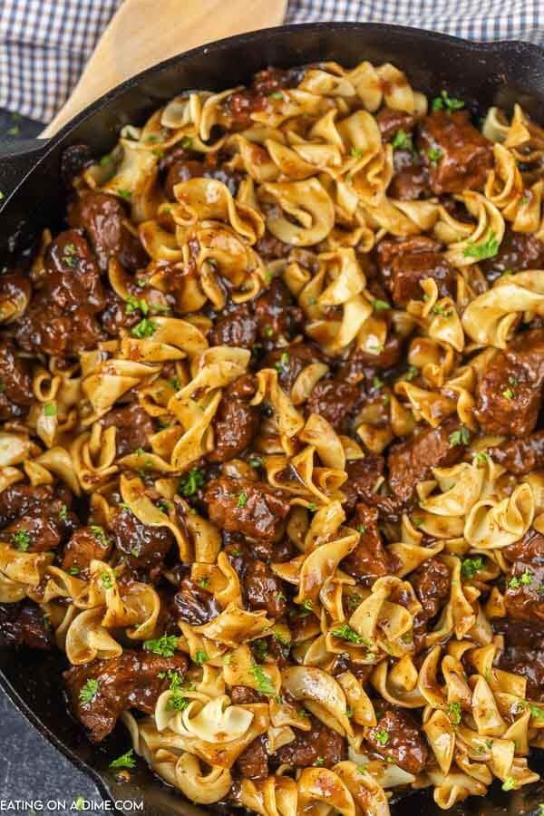 Beef Tips and Noodles
