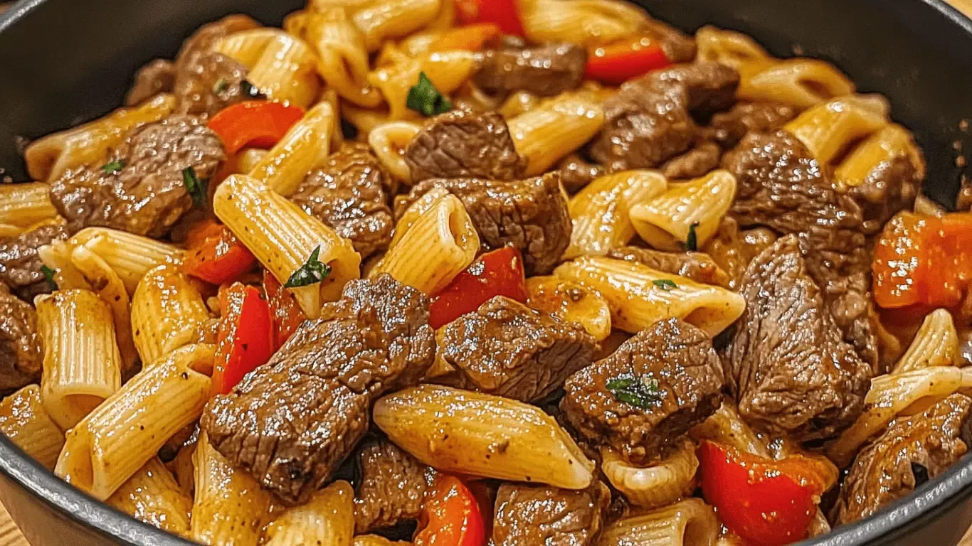Easy One-Pot Zesty Steak Pasta Recipe