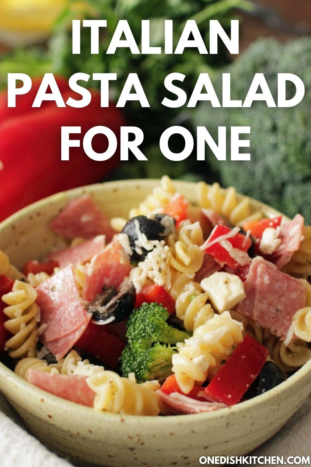 Italian Pasta Salad For One