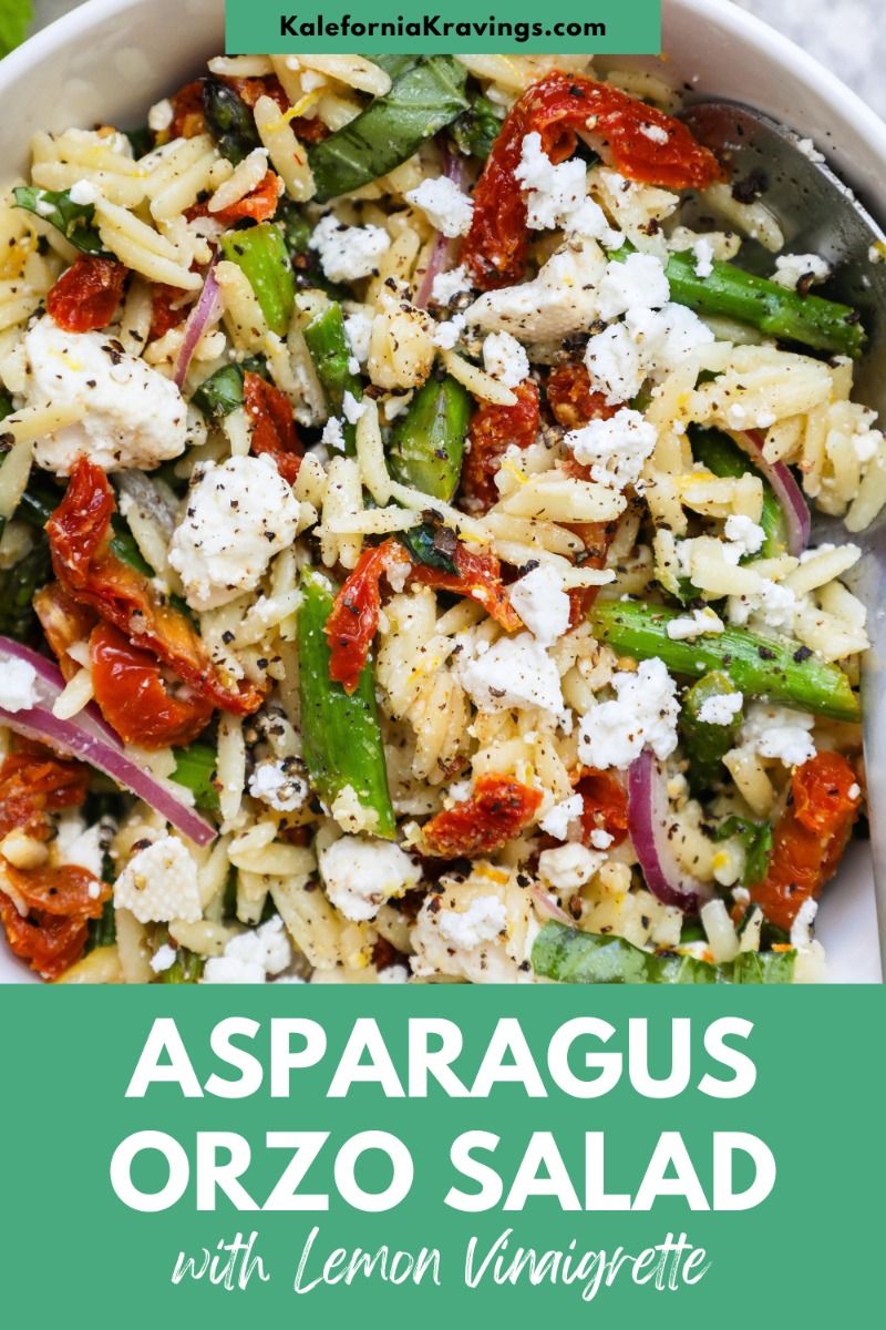 Asparagus Orzo Salad with Lemon Vinaigrette