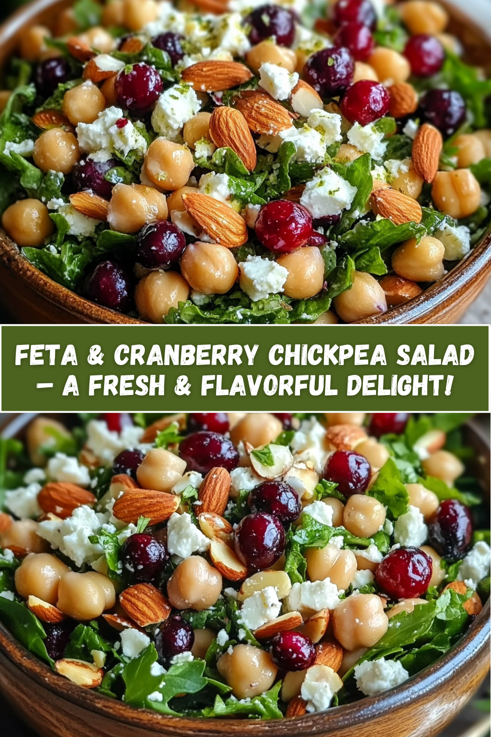 Feta & Cranberry Chickpea Salad – A Fresh & Flavorful Delight!