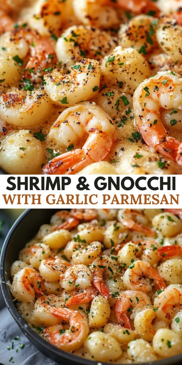 Shrimp and Gnocchi with Garlic Parmesan (35 minutes)