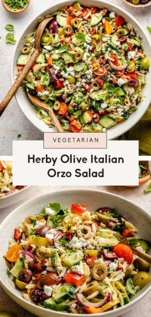 Herby Olive Italian Orzo Salad