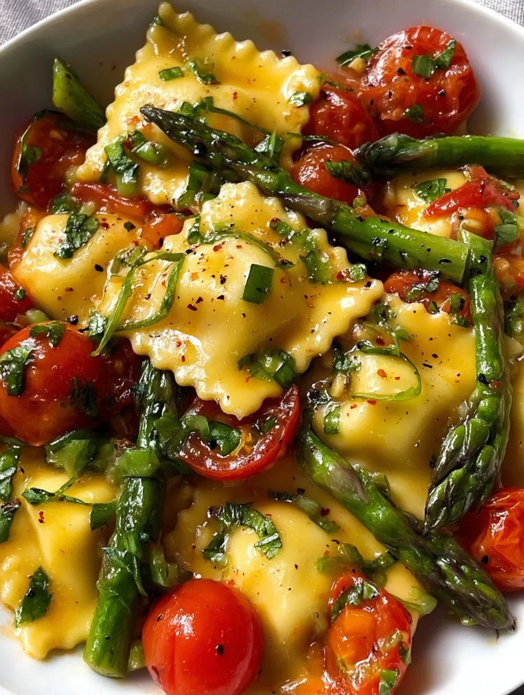 Ravioli with Fresh Vegetables and Herbs - Graceful Flavors