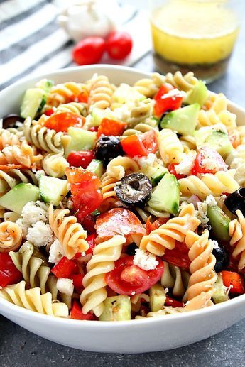 Italian Pasta Salad with Pepperoni - Crunchy Creamy Sweet