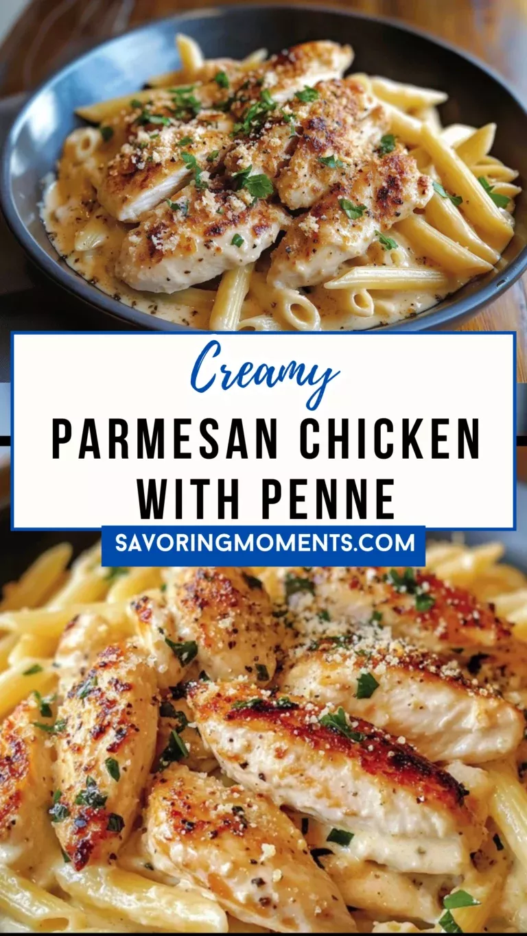 Creamy Parmesan Chicken with Penne