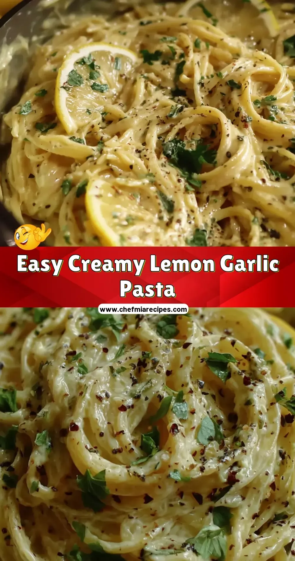 Easy Creamy Lemon Garlic Pasta