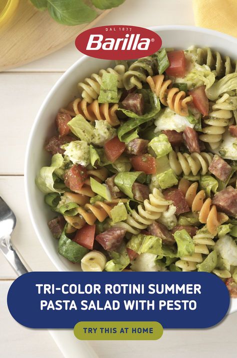 Tri-Color Rotini Summer Pasta Salad Recipe