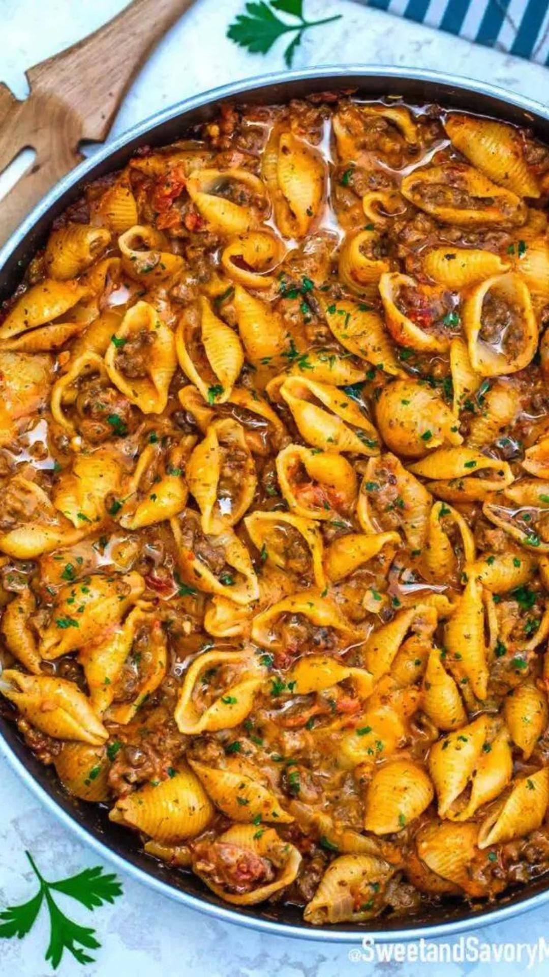 Beef and Shells Recipe - Sweet and Savory Meals