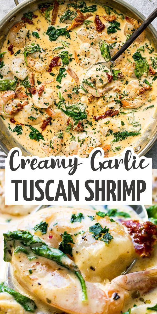 Creamy Garlic Tuscan Shrimp