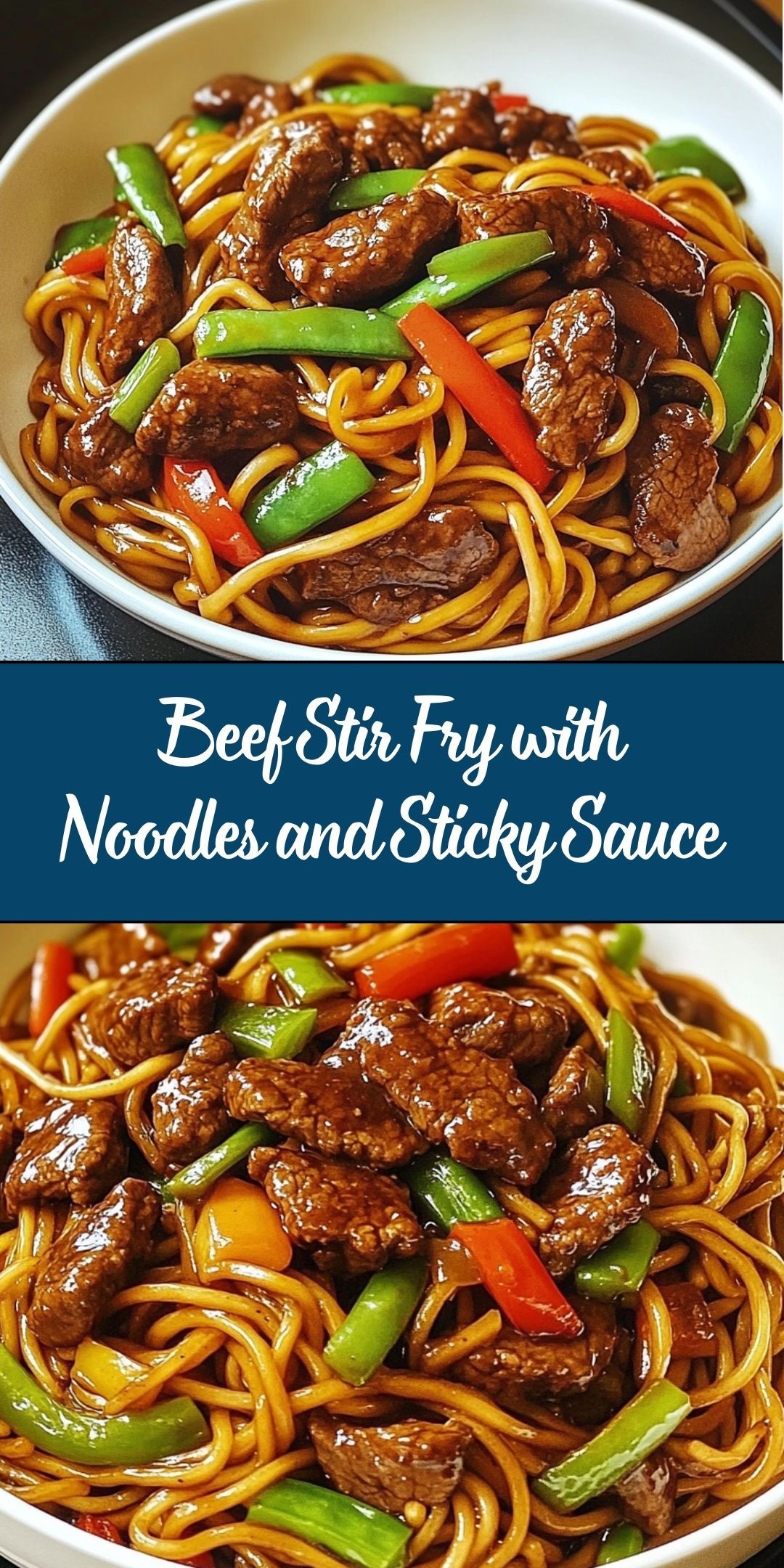 Beef Stir Fry with Noodles and Sticky Sauce