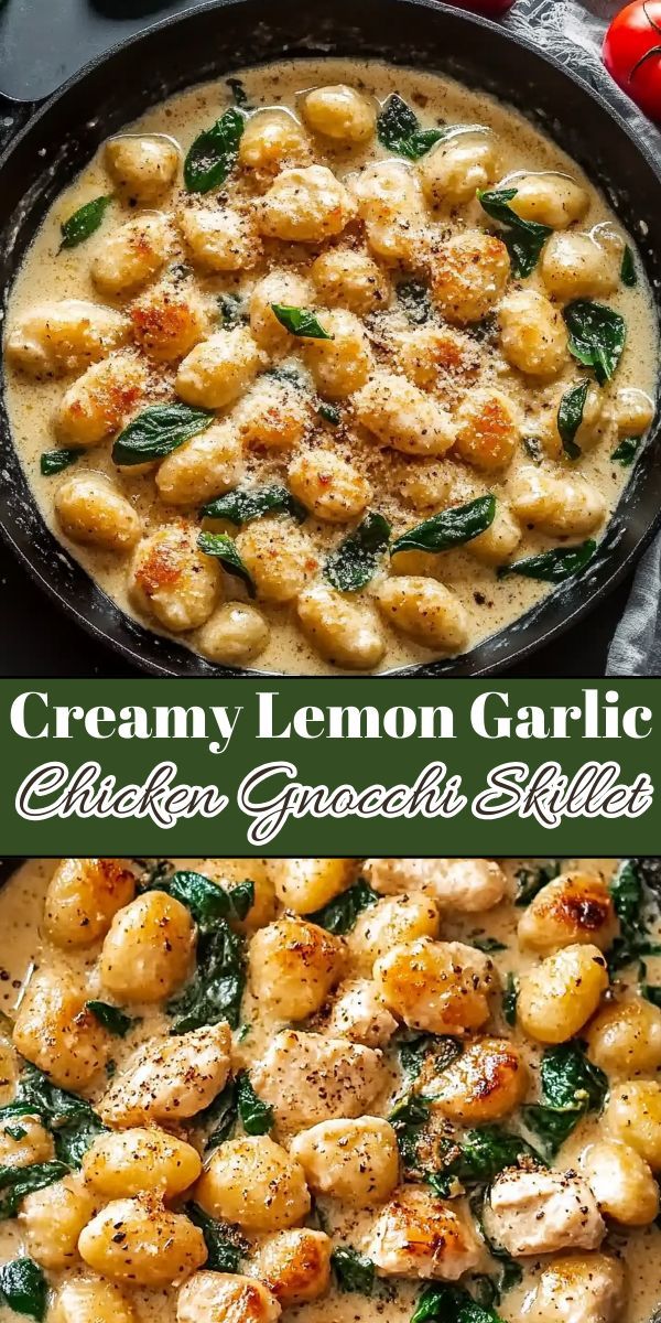 Creamy Lemon Garlic Chicken Gnocchi Skillet – A Flavor Explosion!
