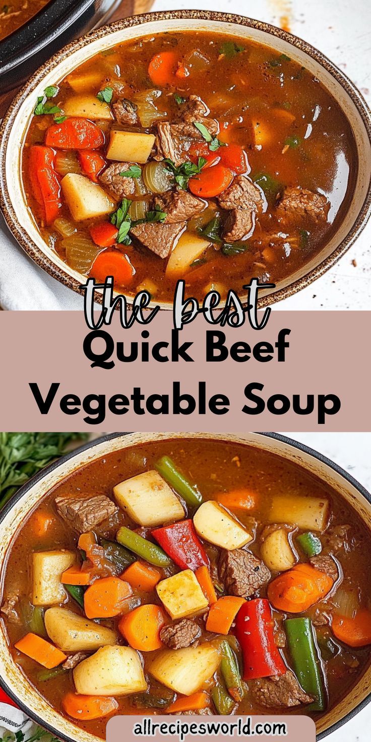 Quick and Easy Vegetable Beef Soup Recipe