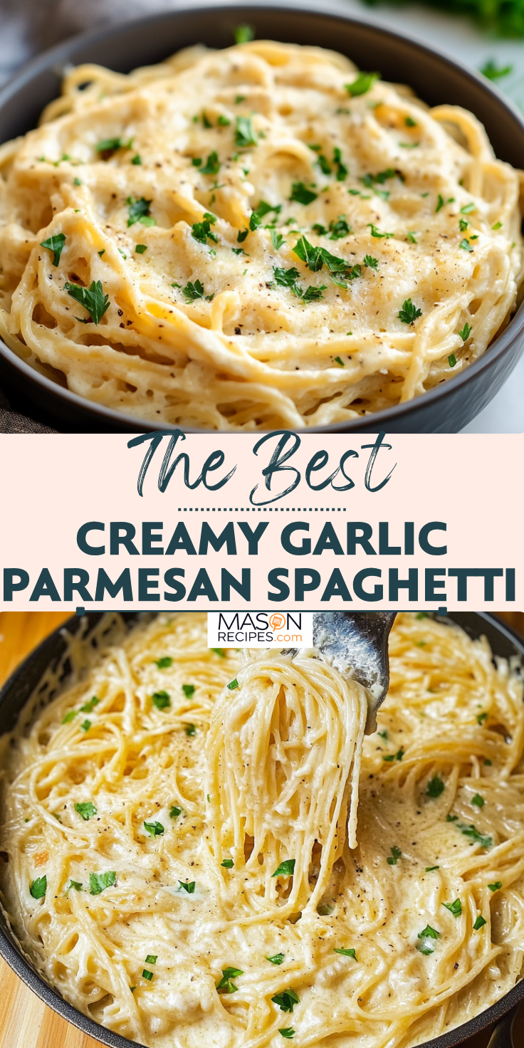 Creamy Garlic Parmesan Spaghetti Recipe
