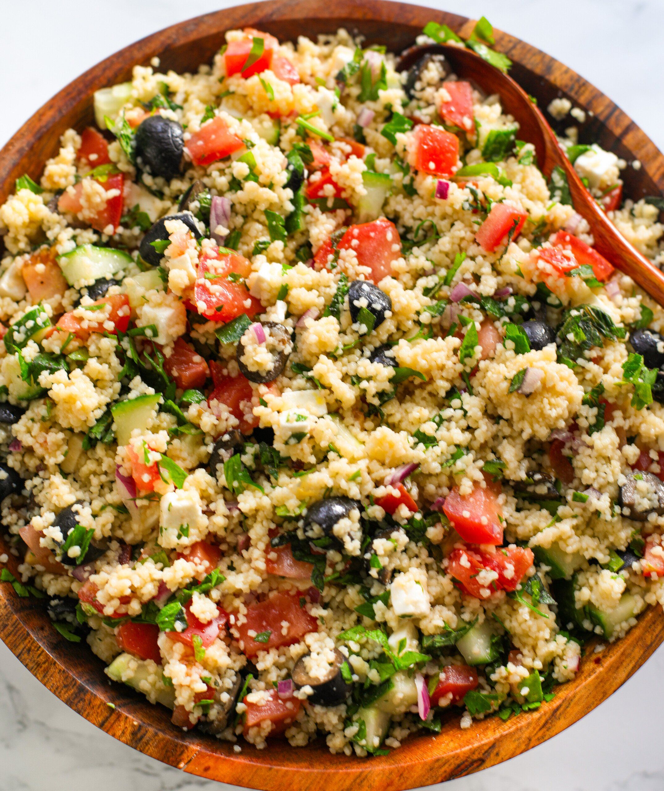 Couscous Feta and Olive Salad